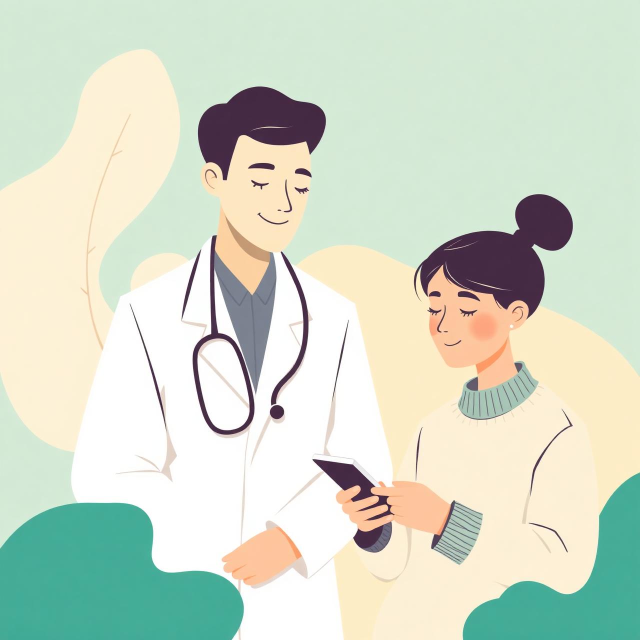 Médico atendiendo a una paciente